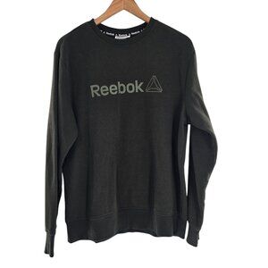 Reebok Mens Olive Green Free Weight Crewneck Fleece Sweatshirt‎ Medium